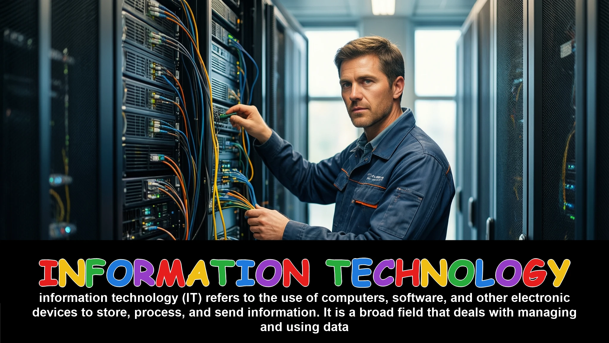 English Illustration for information technology